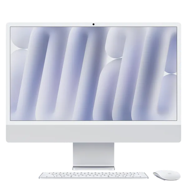 Apple iMac - 24" Standard Glass / M4 / 10-Core CPU / 10-Core GPU / 16 Core Neural Engine / 16GB RAM / 1TB SSD / Arb/Eng / Silver / 1YW