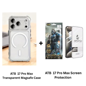 ATB Iphone 17 Pro Max (MagSafe Transparent Case + Screen Protection Glass) - Combo