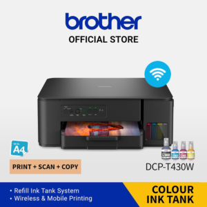 Brother DCP-T430W Ink Tank Printer 1200 x 6000 DPI Resolution A4 / WiFi / USB 2.0 / WiFi-Direct / 128MB Memory Capacity
