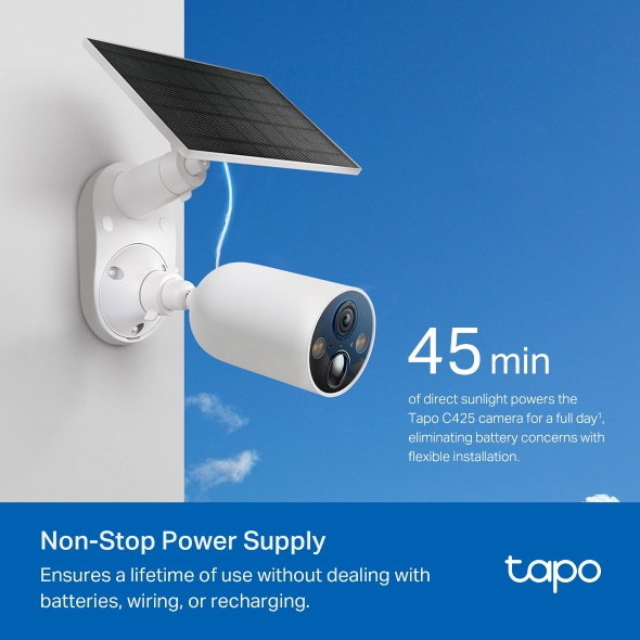 TP-link Tapo C425 Kit Smart Wire-Free Security Camera and Solar Panel - Image 4