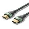 Vention Cotton Braided Ultra Thin HDMI-A Male to Male HD Cable 8K 1M Aluminum Alloy Type - Green
