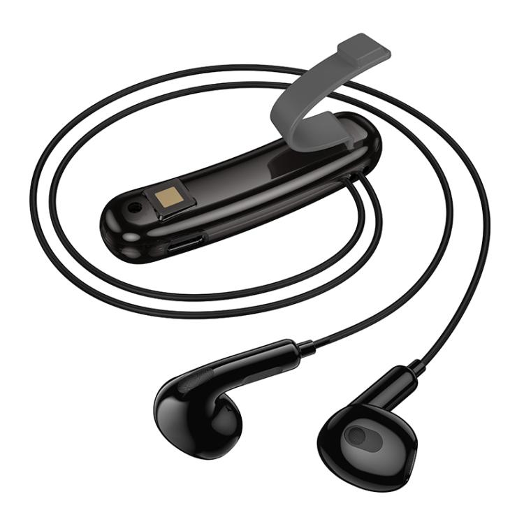 Hoco ES77 Graceful Lavalier Bluetooth Earphone - Black - Image 4