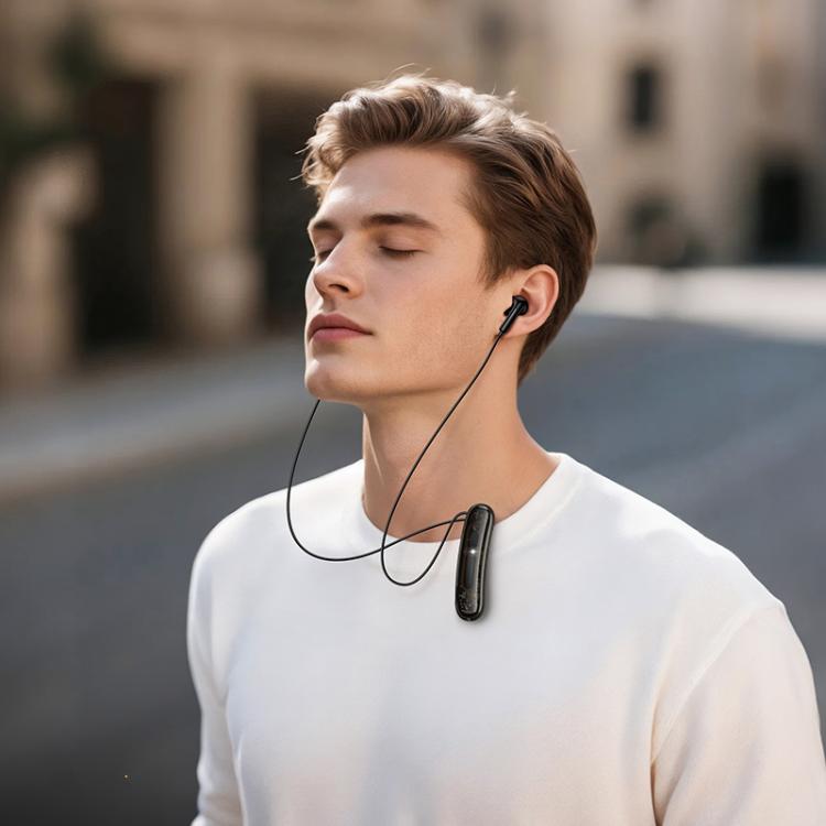 Hoco ES77 Graceful Lavalier Bluetooth Earphone - Black - Image 6