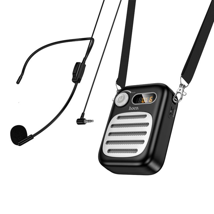 Hoco L23 Lemony Speaker with Wired Microphone - Black - Image 2