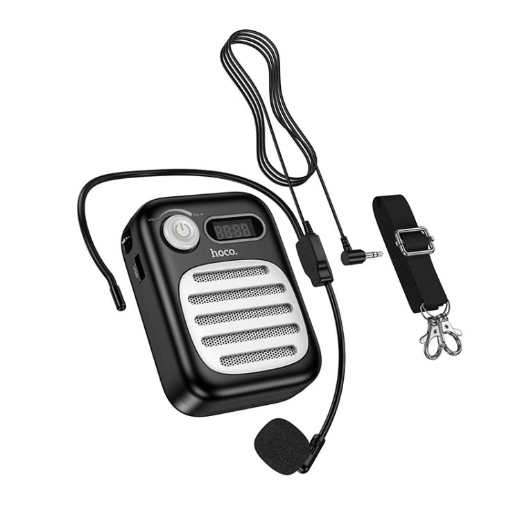 Hoco L23 Lemony Speaker with Wired Microphone - Black - Image 3