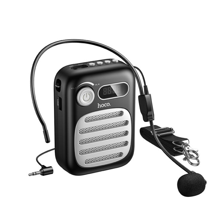 Hoco L23 Lemony Speaker with Wired Microphone - Black - Image 4