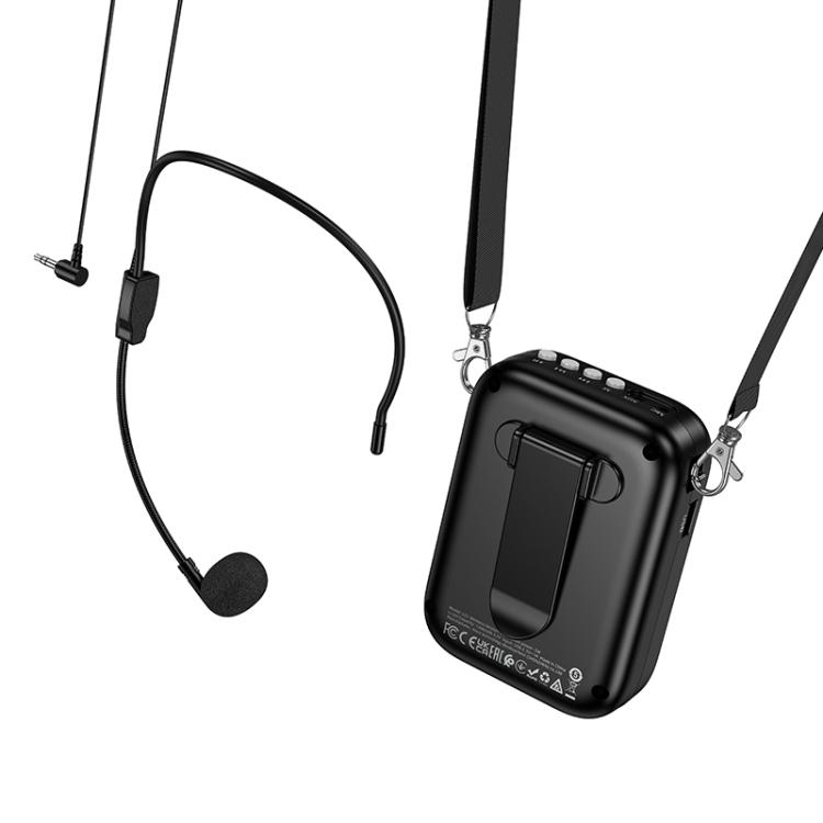 Hoco L23 Lemony Speaker with Wired Microphone - Black - Image 5