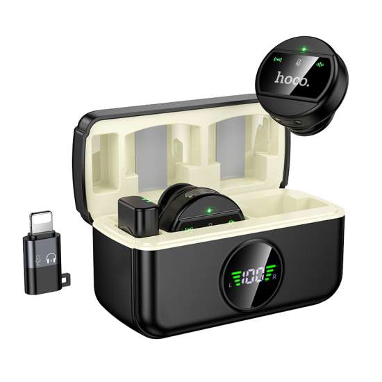Hoco Bright Wireless Microphone with Type-C - Lightning Housing