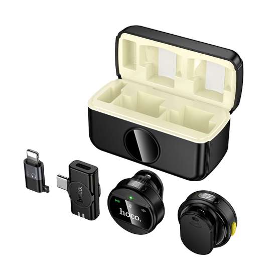 Hoco L22 Bright Wireless Microphone with Type-C - Lightning Housing - Image 7