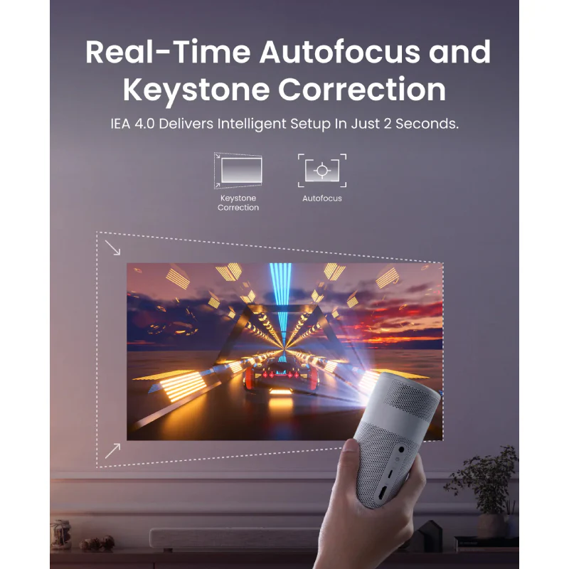 Anker Nebula Capsule Air Smart Projector - 150 ANSI Lumens / HDMI/USB-C - White - Image 6