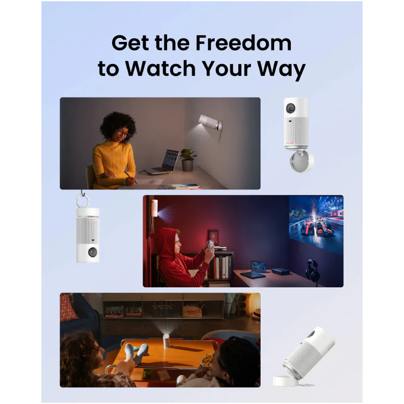 Anker Nebula Capsule Air Smart Projector - 150 ANSI Lumens / HDMI/USB-C - White - Image 4