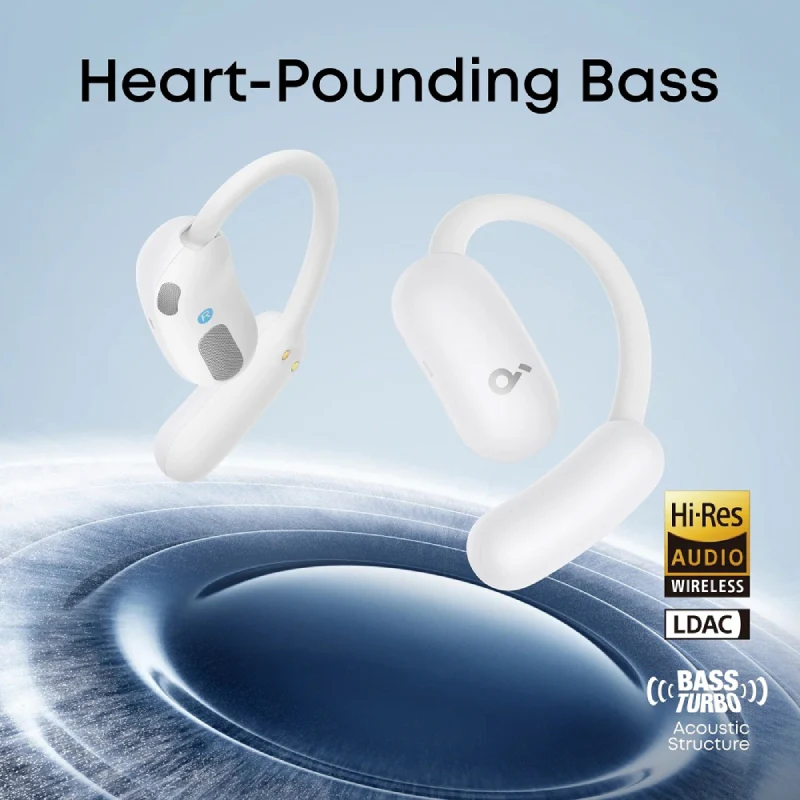 Anker Soundcore AeroFit 2 Wireless Earbuds - Open-Ear / Bluetooth - White - Image 2