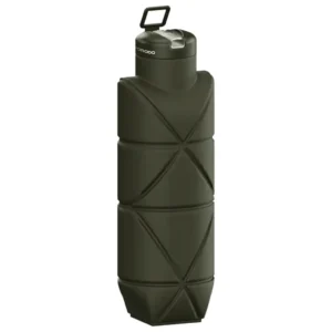 Porodo Lifestyle Fold-Flat Leakproof Silicone Bottle - Green