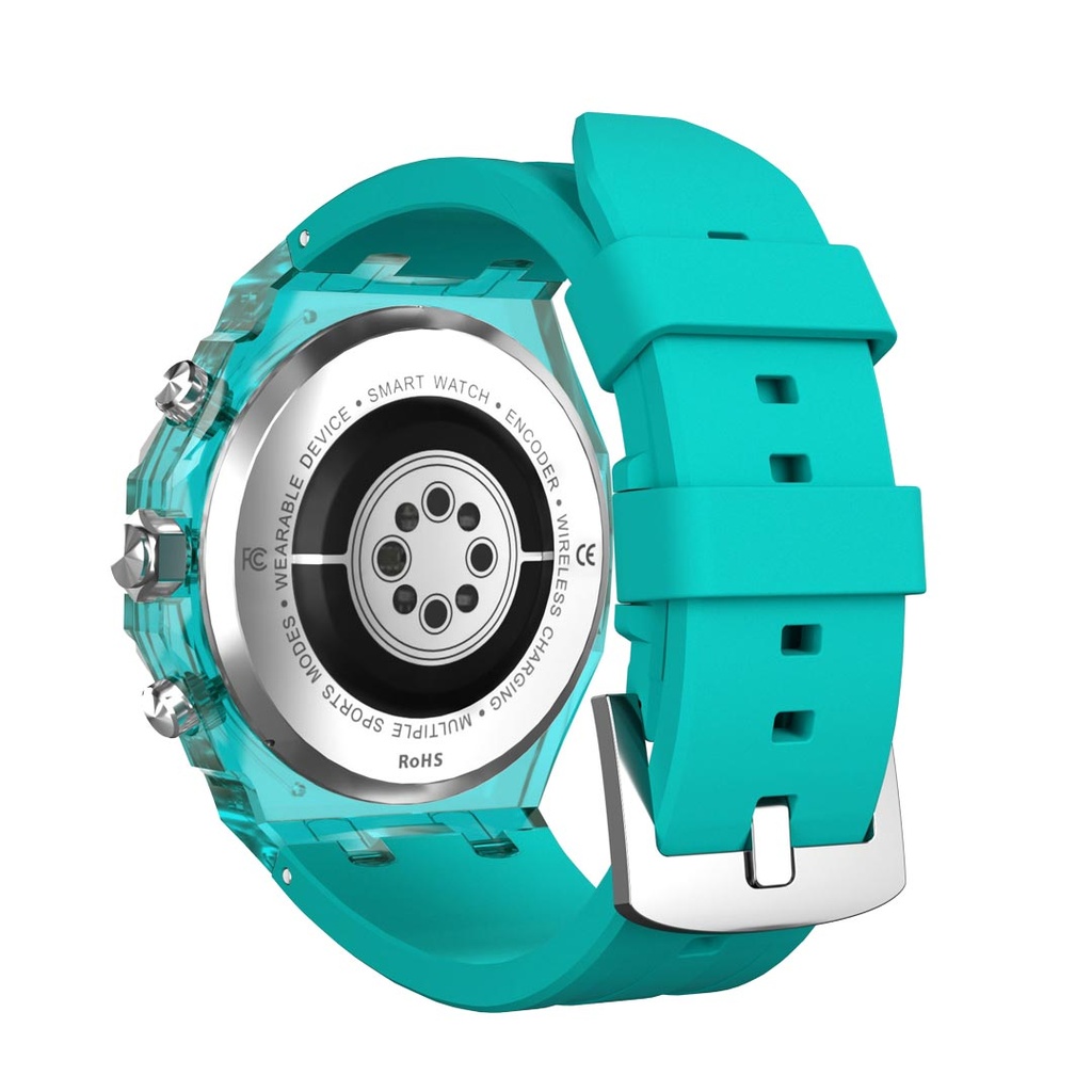 Porodo Transparent Cristallo AP Smartwatch AMOLED Display - Blue - Image 4