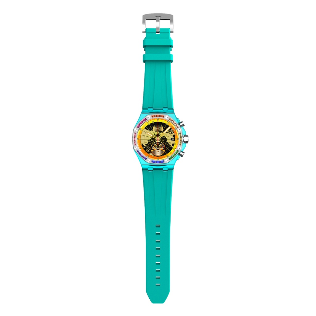 Porodo Transparent Cristallo AP Smartwatch AMOLED Display - Blue - Image 5
