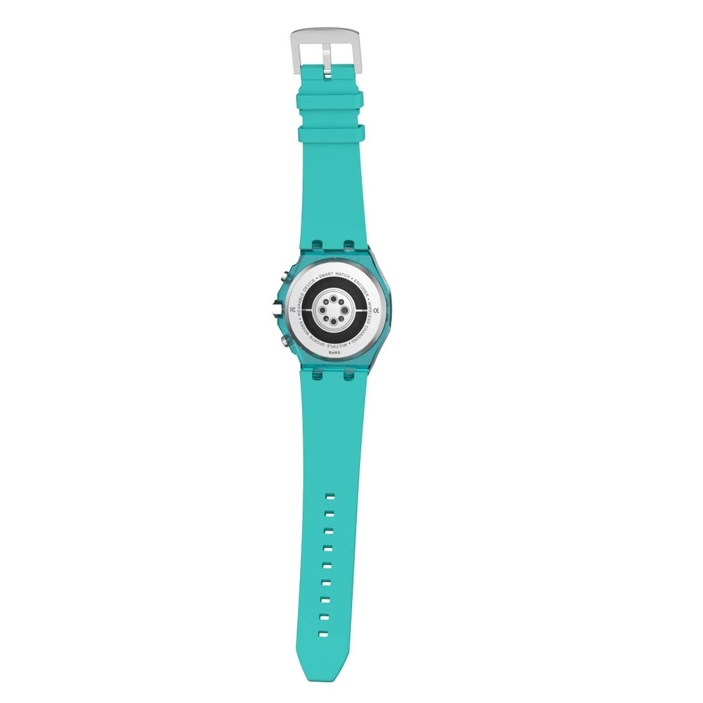 Porodo Transparent Cristallo AP Smartwatch AMOLED Display - Blue - Image 6