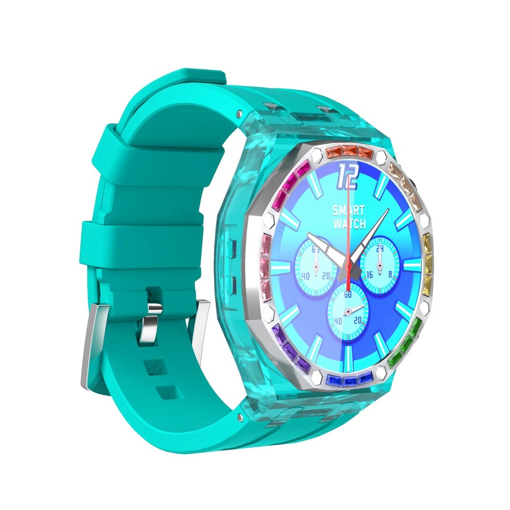Porodo Transparent Cristallo AP Smartwatch AMOLED Display - Blue - Image 2