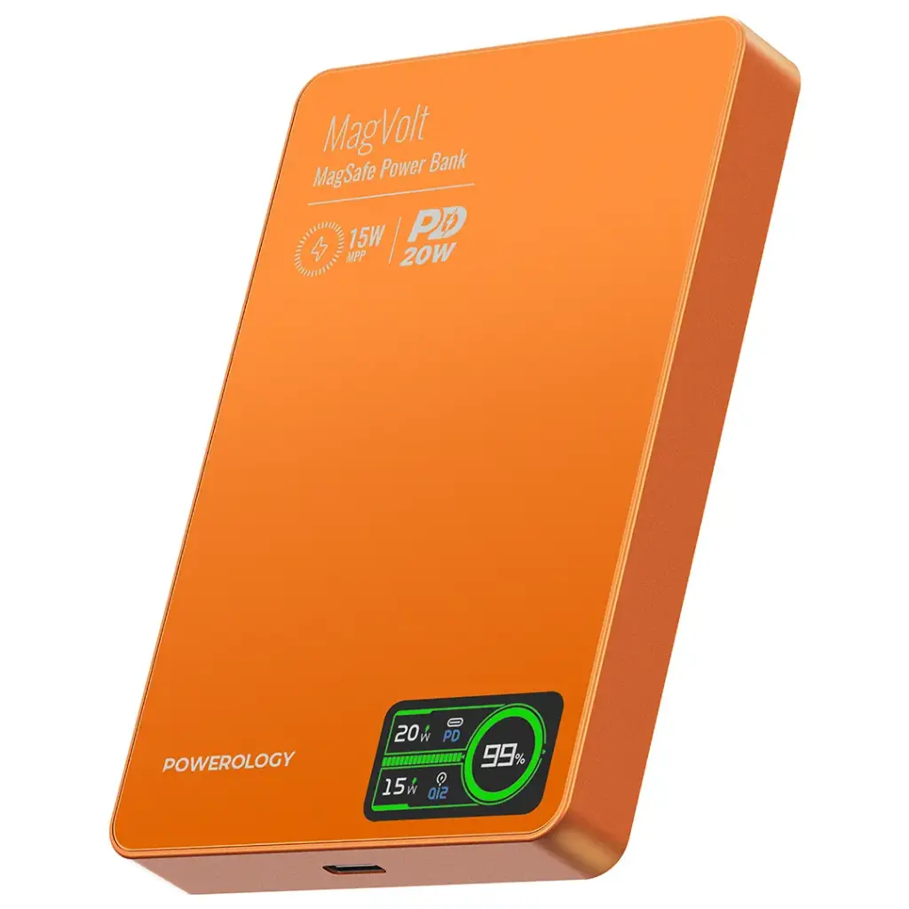 Powerology Nirvano 5-In-1 Power Travel Kit - Black/Orange - Image 2