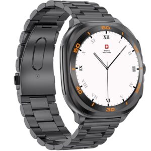 Swiss Military Dom7 Smart Watch With Gunframe Black Metal Strap