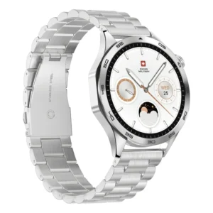 Swiss Military Swiss International Smartwatch - Silver Frame with Stainless Steel Strap