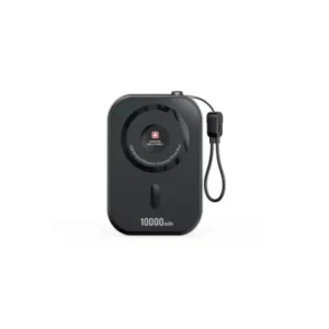 Swiss Military 3-in-1 Wireless Magnetic Power Bank, 10000 mAh - Black