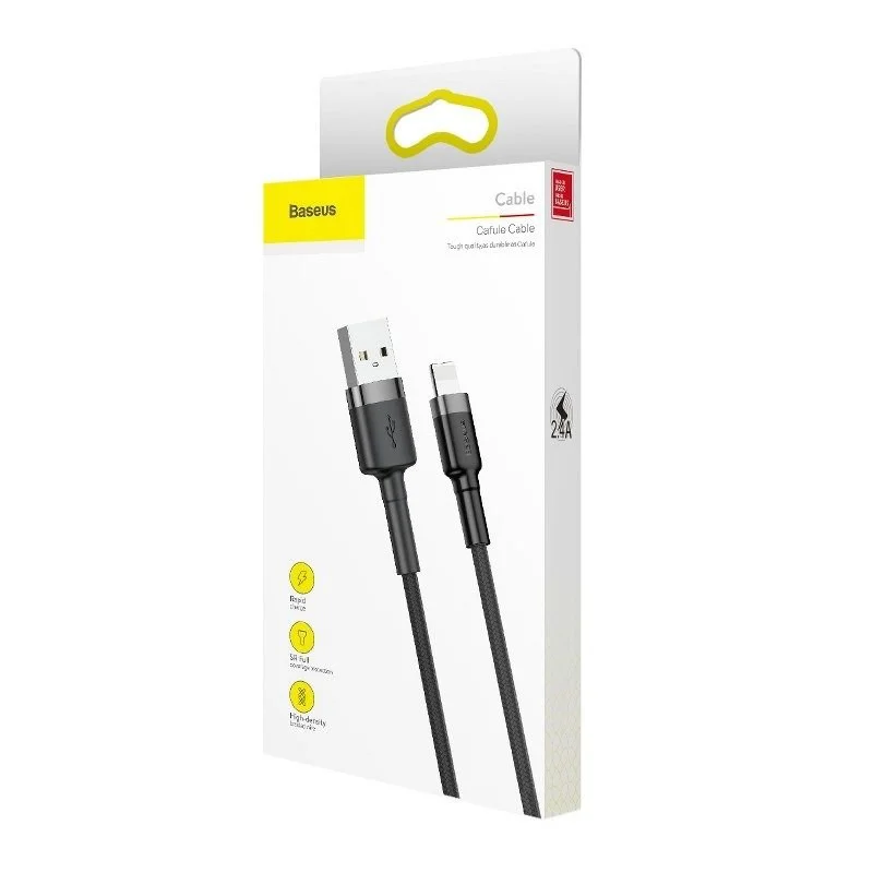 Baseus USB cable - Lightning / iPhone 50cm Baseus Cafule CALKLF-AG1 with 2.4A fast charging support - Image 5