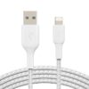 Belkin Premium Braided Cable USB-A Lightning 1M - White