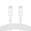Belkin Boost Charge USB-C to USB-C Braided Cable 100W PD, 2M - White
