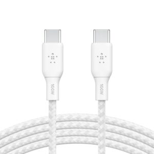 Belkin Boost Charge USB-C to USB-C Braided Cable 100W PD, 2M - White