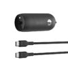 Belkin Boost Charge USB-C PD Car Charger 30W + 1M USB-C to USB-C Cable