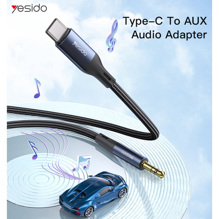 Yesido YAU36 Nylon Braid USB TC To 3.5mm Pin Audio Cable for Mobile Phone| Headphone USB C Aux Converter - Image 2