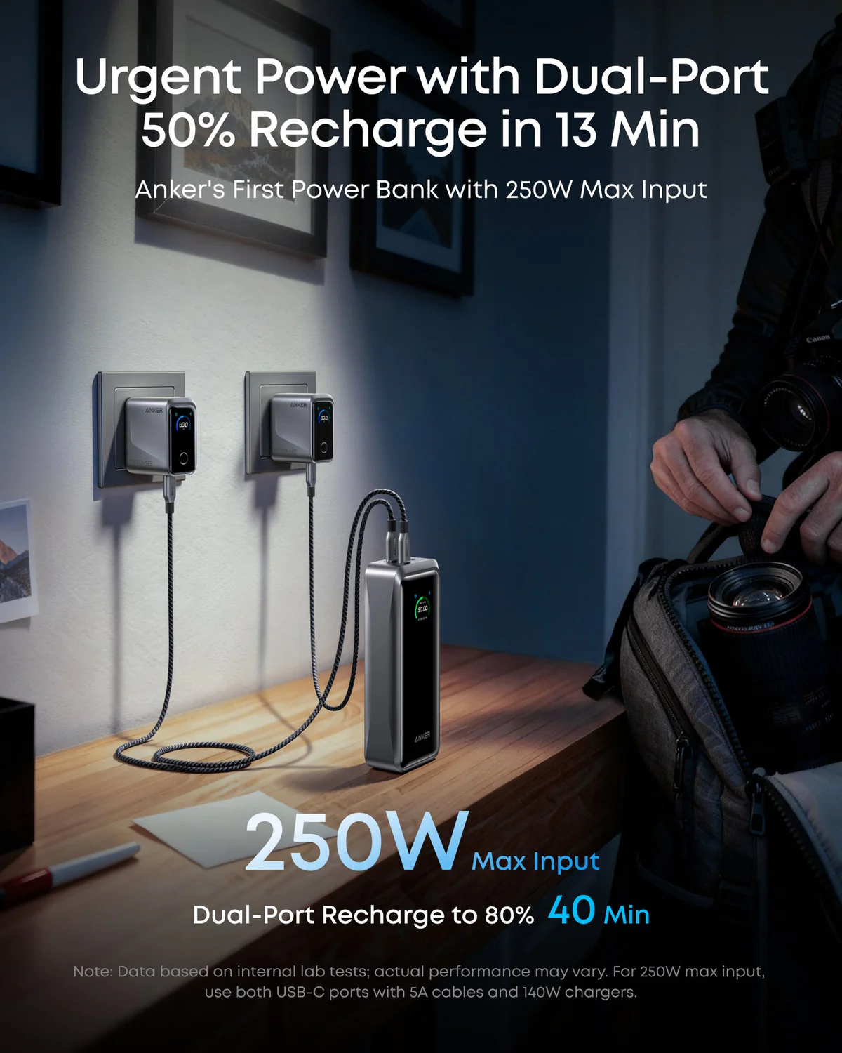 ANKER PRIME POWER BANK (26,250MAH, 300W) - Black - Image 4