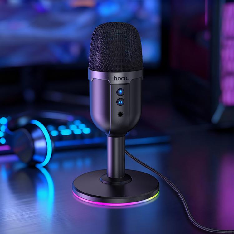 Hoco L25 Bright USB-A Port RGB Desktop Microphone - Image 5