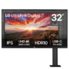 LG 32UN880K-B 32-Inch UHD 4K Ergo IPS Monitor, USB-C, Black