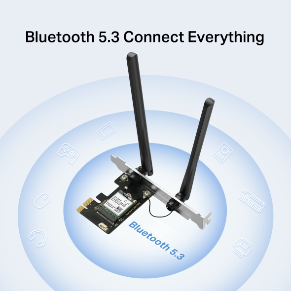 Mercusys AX3000 Wi-Fi 6 Bluetooth 5.3 PCIe Adapter - Image 5