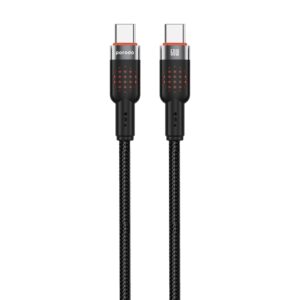 Porodo USB-C to USB-C Aluminum Braided Cable - Black