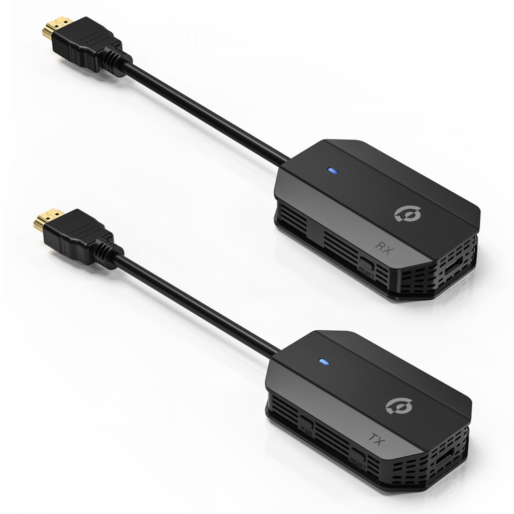 Powerology Wireless HDMI Mirroring Adaptor Pair with USB-C Cable Full HD 1080P - Black - Image 2