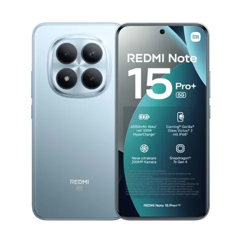 Xiaomi Redmi Note 15 Pro+ (12GB / 512GB) 5G Phone 6.83 AMOLED display – Blue
