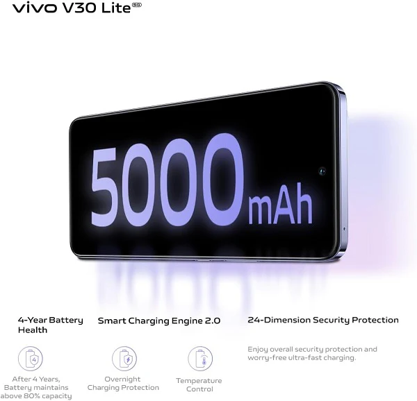 vivo V30 LITE 5G Phone 6.67-inch 12GB | 256GB - Leather Purple - Image 2