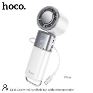 Hoco DF15 Mini Powerful Hand Held Fan With Telescopic Cable