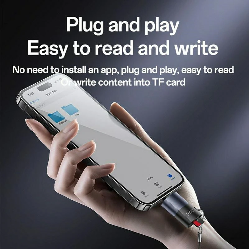 Yesido GS38 Lightning to TF Card Reader for IPhone & IPad - Image 3