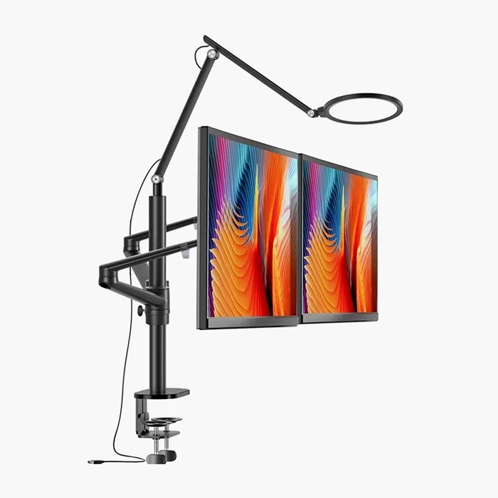 Dual Monitor Stand With Lamp (Ol-2lt) - Image 3