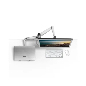 Gamvity 2-in-1 Adjustable Monitor & Laptop Arm Stand (17–32 Monitor | 10–15.6 Laptop)