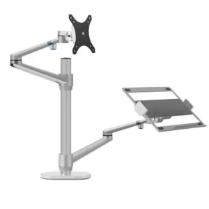 Gamvity OLL-3L Aluminum 2 in 1 Monitor Arm, Laptop Stand 17 - 27, Each Arm upto 6 KG - Silver