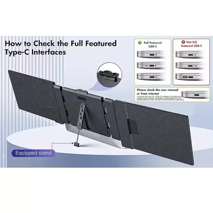 Gamvity S2 Triple Laptop Screen Extender 14 Fhd 1080p Ips Dual Portable Monitor For Laptop - Image 7