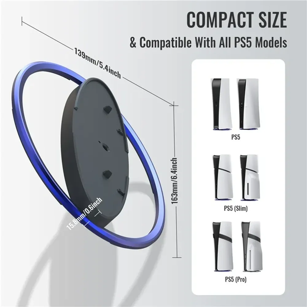 Vertical Stand For For Ps5, Ps5 Slim, Ps5 Pro - Blue - Image 3