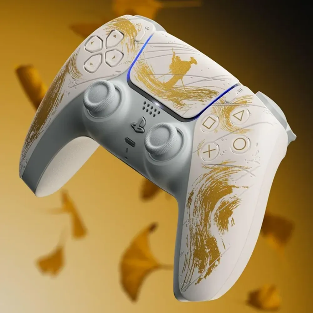 Sony PS5 DualSense Wireless Controller Ghost of Yotei Gold Limited Edition - Gold - Image 4