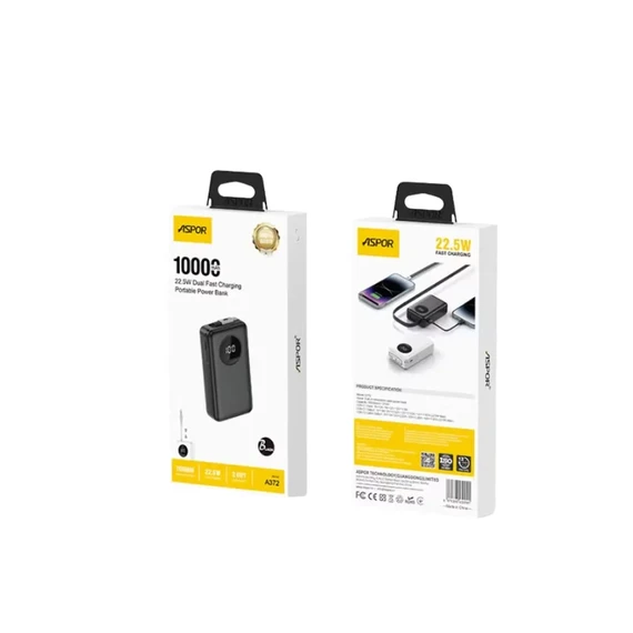 Aspor A372 10000mAh 22.5W Power Bank - Image 3