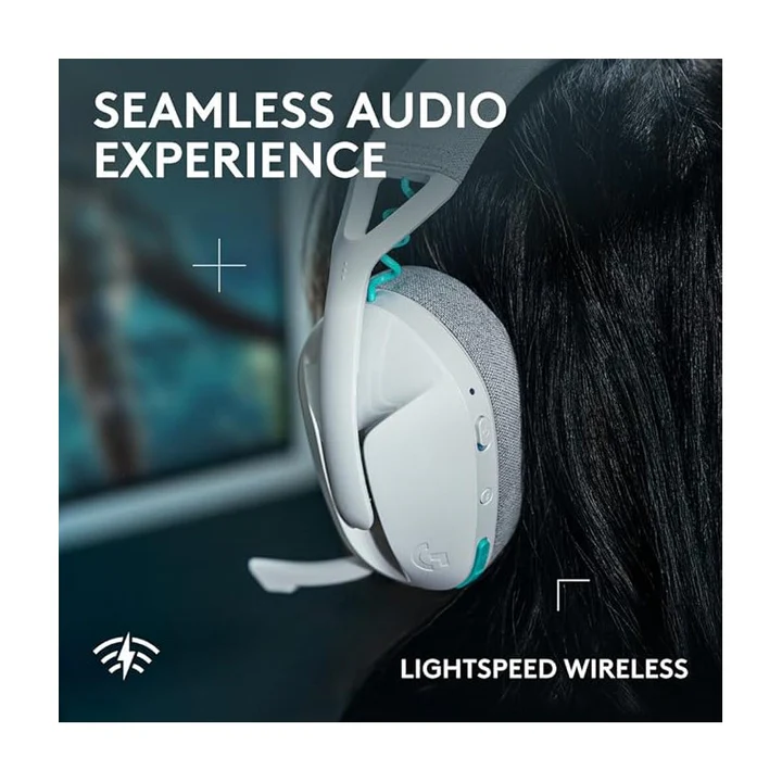 Logitech G321 LIGHTSPEED Wireless Bluetooth Gaming Headset, Dynamic Comfort and Fit - White - Image 2