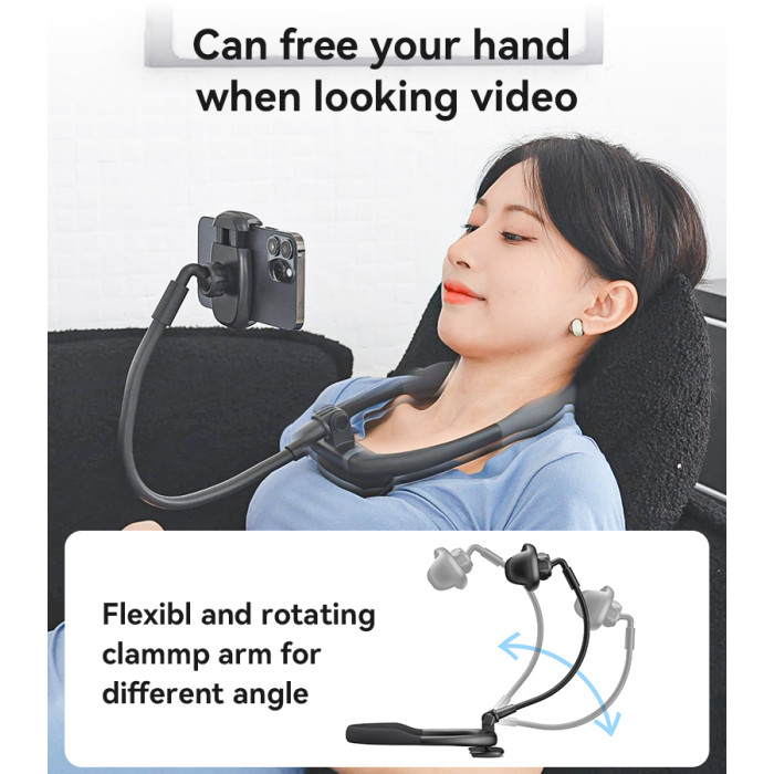 Yesido C291 High Quality Magnetic Connection Soft poem layer Liquid Silicone Necklace Phone Holder - Image 4